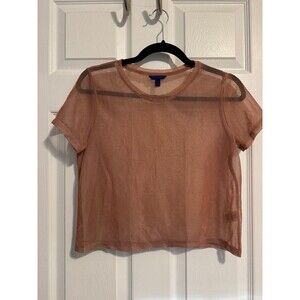 Aeropostale Shimmer Pink Opaque Tee Size M